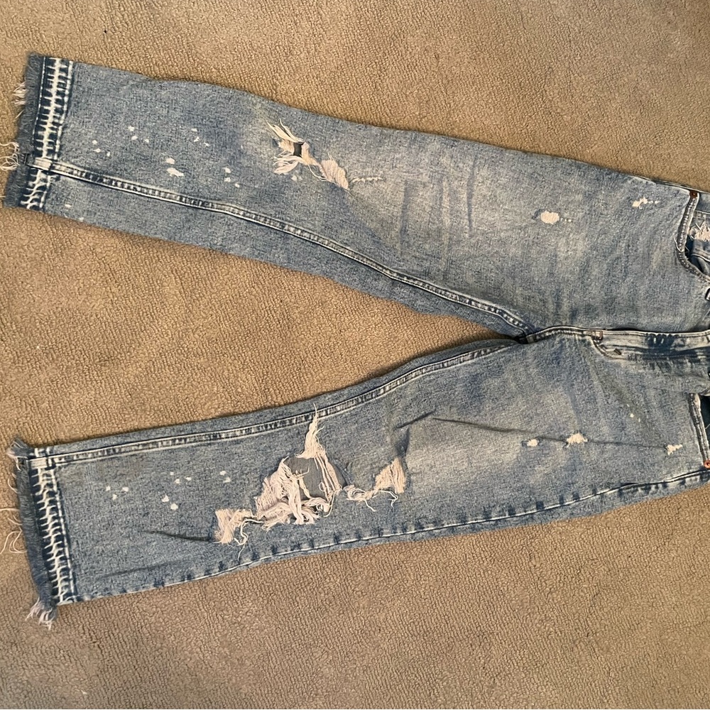 Abercrombie & Fitch Relaxed Distressed Denim Jeans